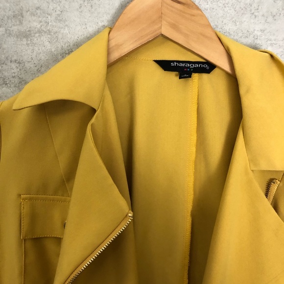 Sharagano Mustard Yellow Duster Open Style Jacket - Picture 2 of 6